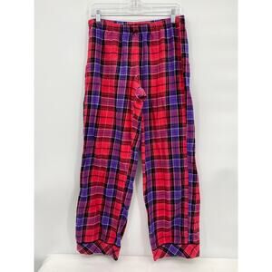 Victoria's Secret Red Plaid Pajama Lounge Pants Elastic Waist Medium
